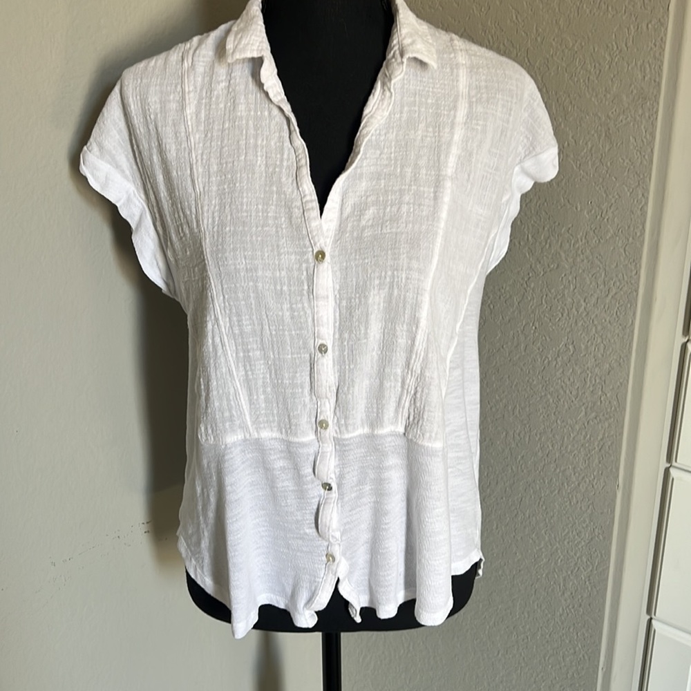 White Lucky Collared Blouse